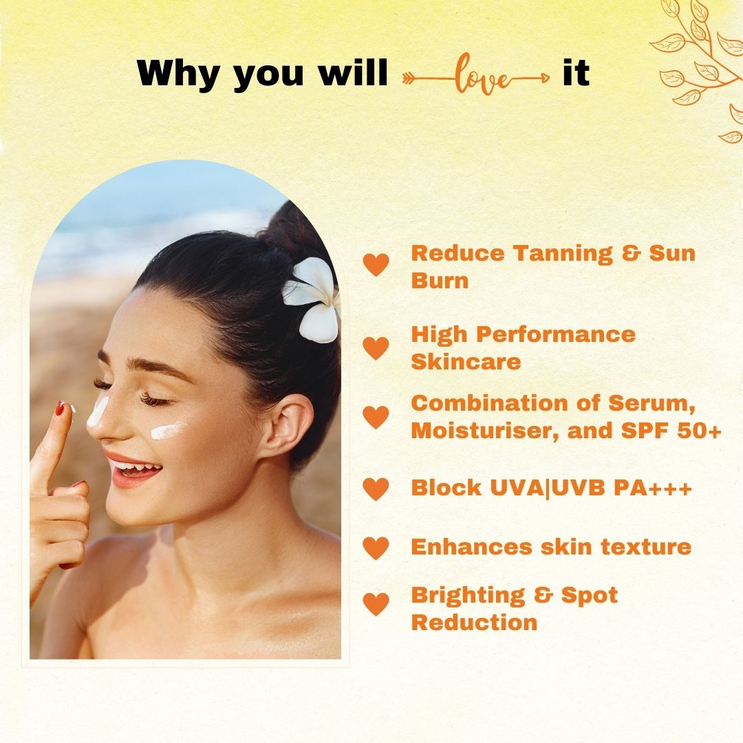 Skindae 3 in 1 Hybrid Sunscreen Gel SPF 50+| PA+++ Brighting & Spot Reduction