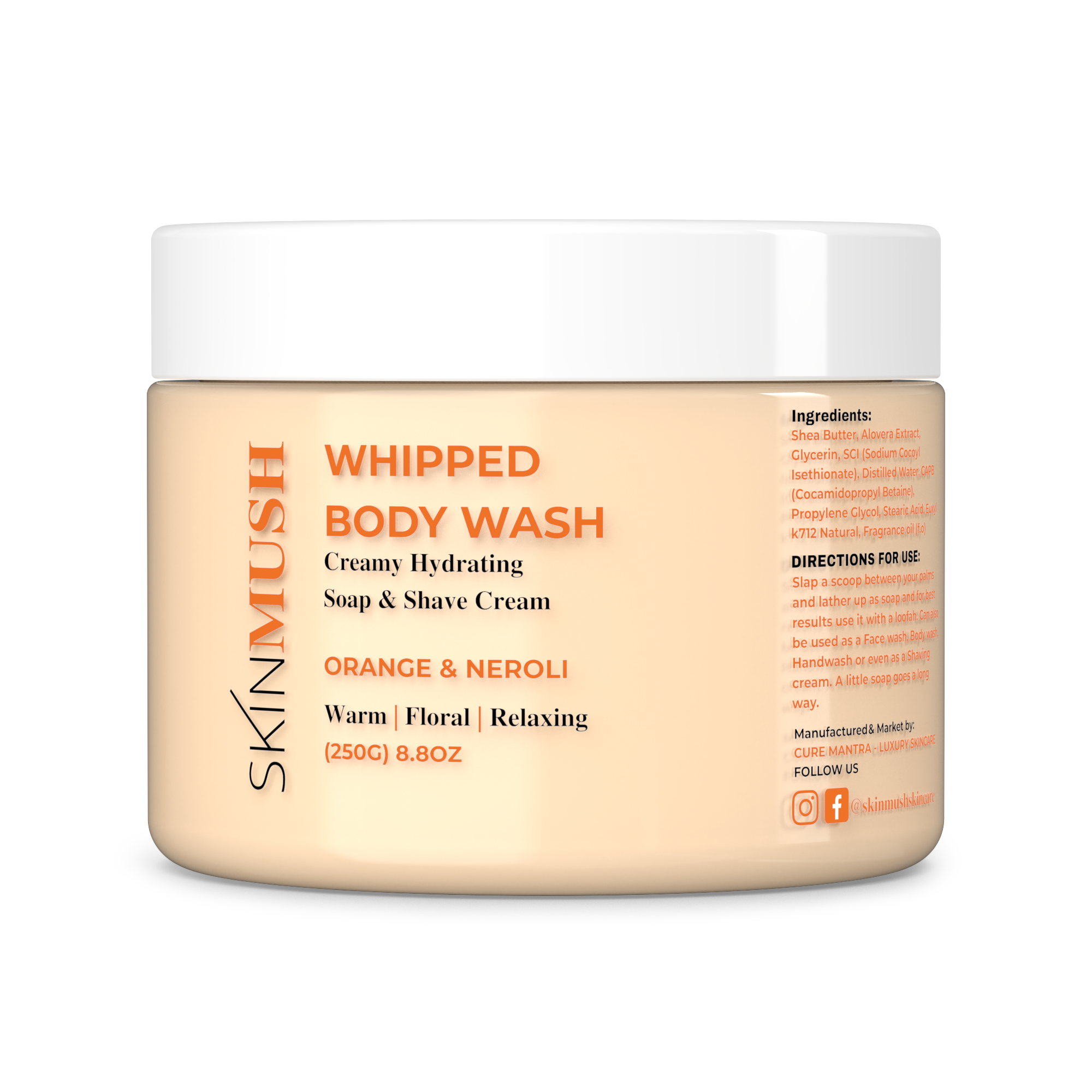 Neroli & Orange Whipped Soap & Shave Body Wash 250 ml
