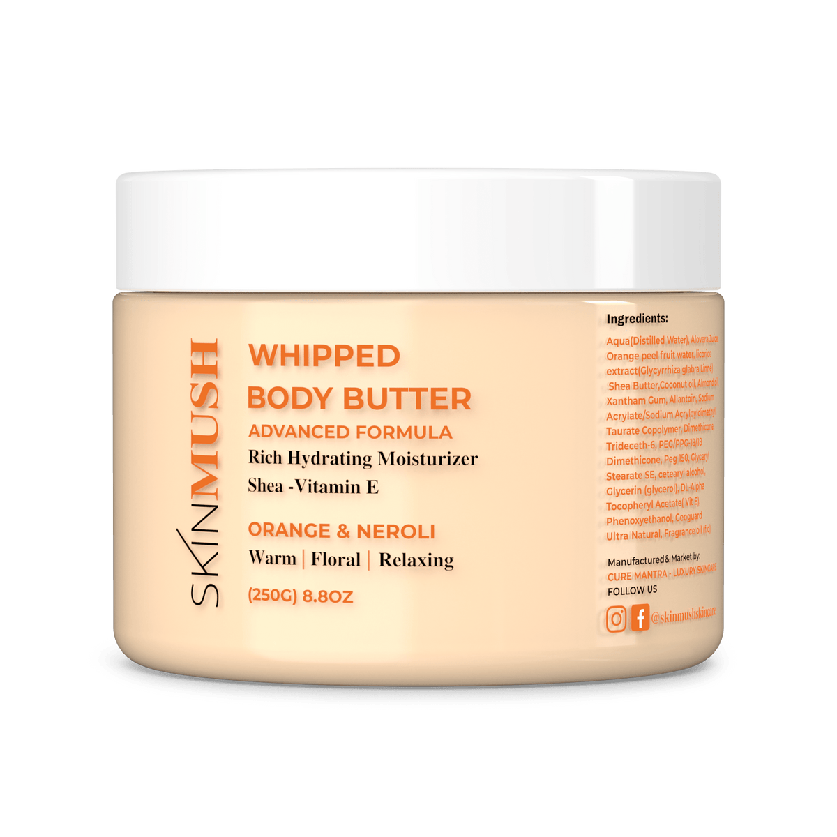 Neroli & Orange Body Butter Whipped Body Butter Skinmush